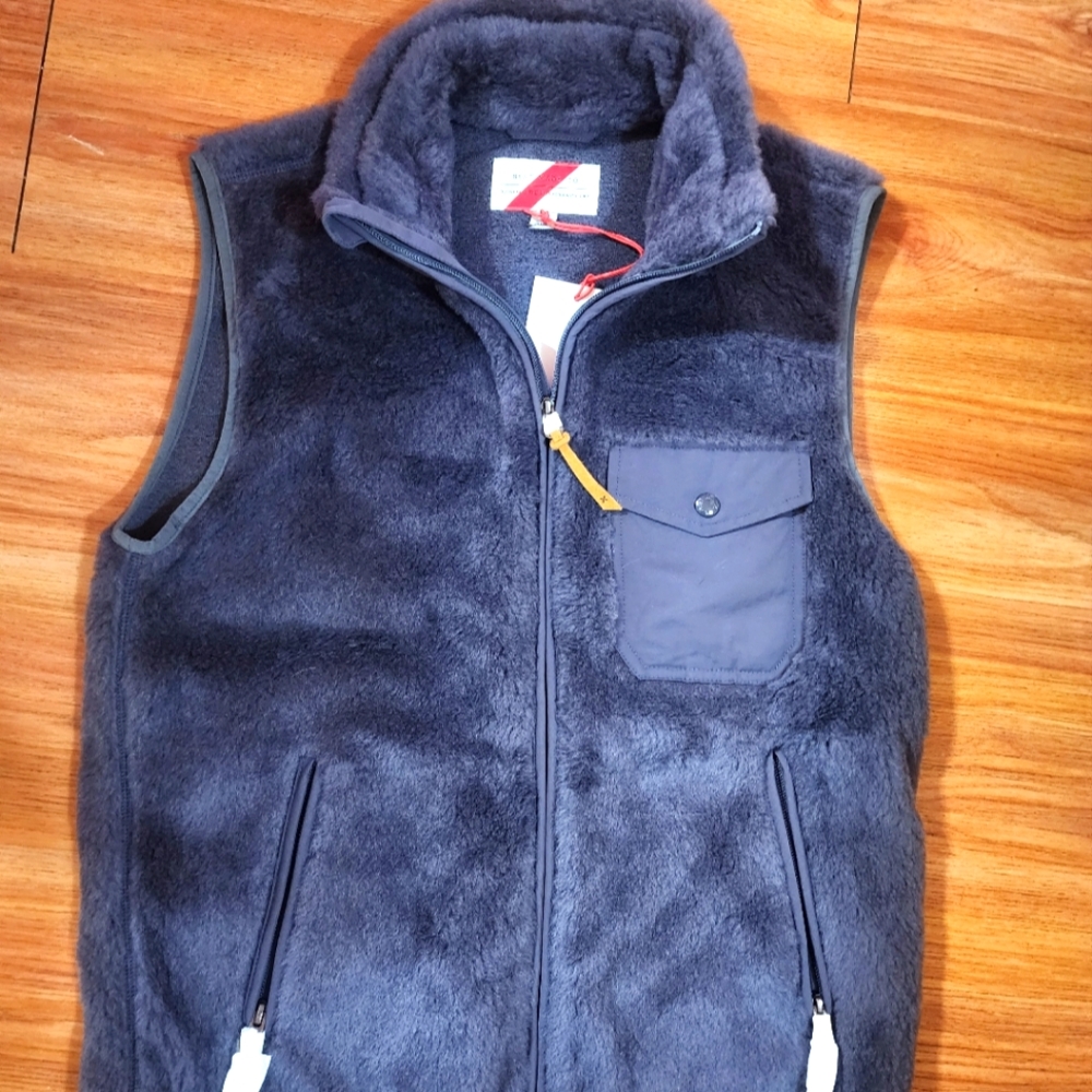Womens Navy Fleece Vest